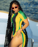 Rasta Mesh Beach Dress