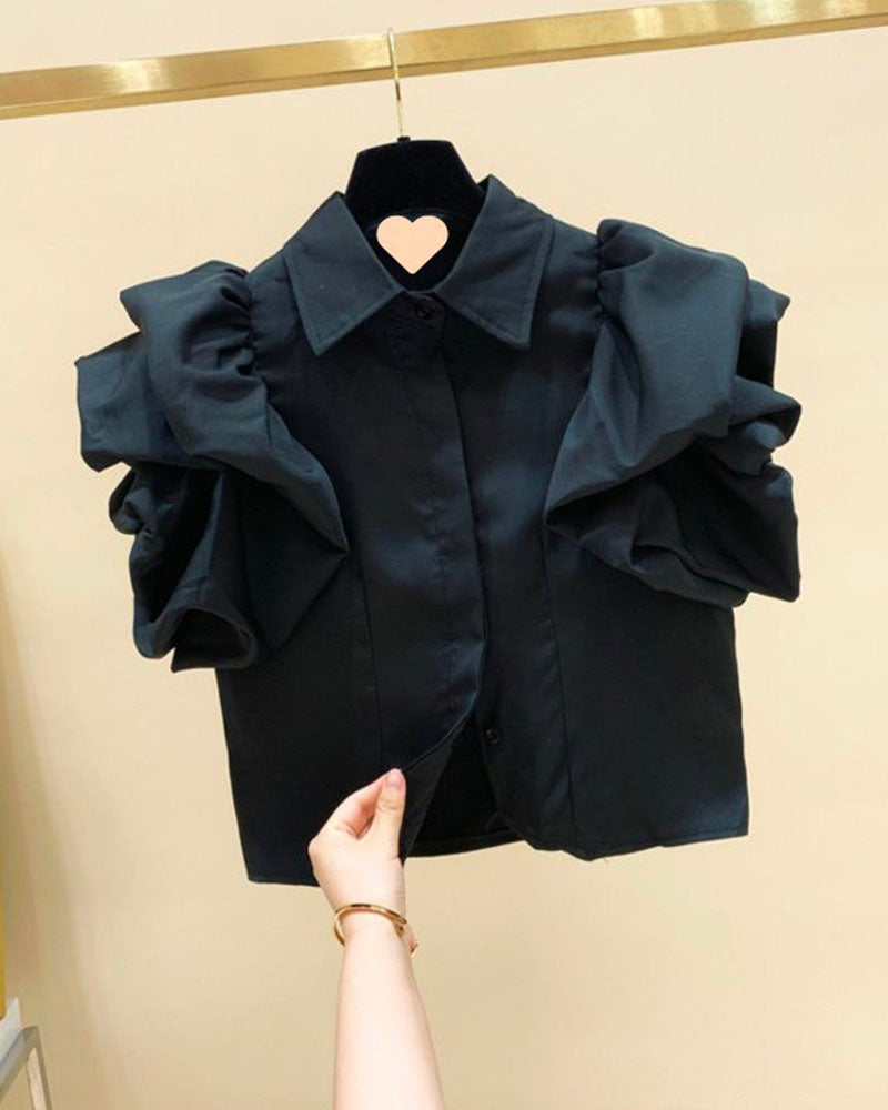 Luxe Bubble Ruffle Top