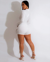 TYREN TEXTURED ROMPER WHITE