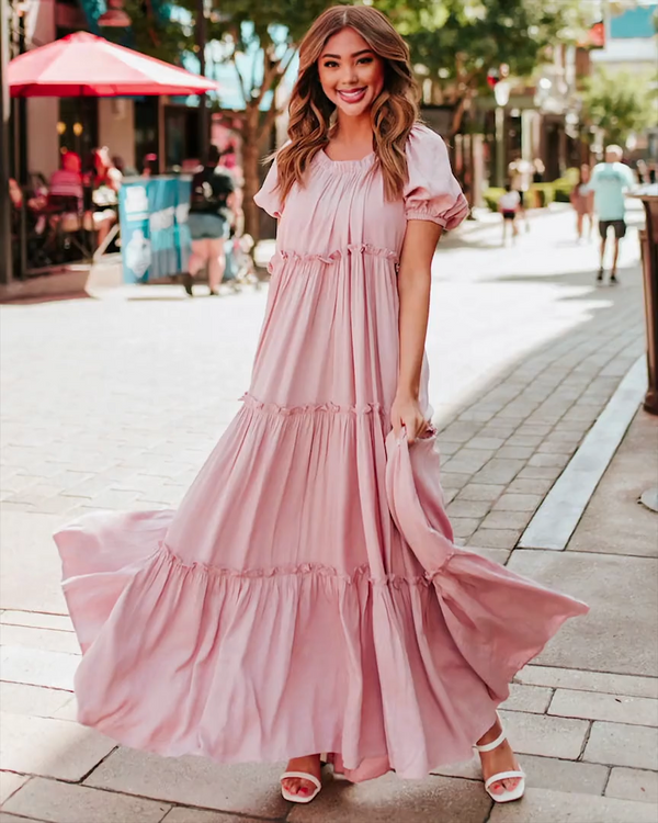 Sophisticated Tiered Maxi Dress