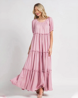 Sophisticated Tiered Maxi Dress