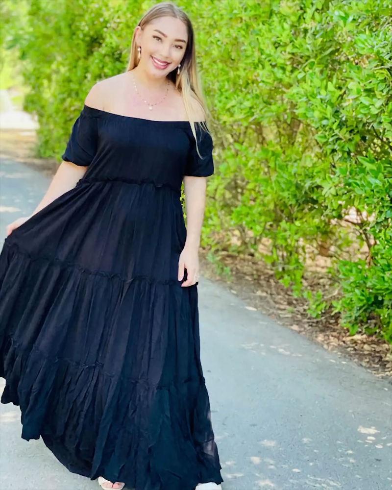 Sophisticated Tiered Maxi Dress