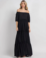 Sophisticated Tiered Maxi Dress