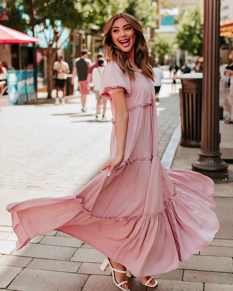 Sophisticated Tiered Maxi Dress