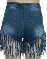 Tassels Denim Shorts