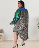 Fierce Bae Sequin Sleeves Tunic Dress