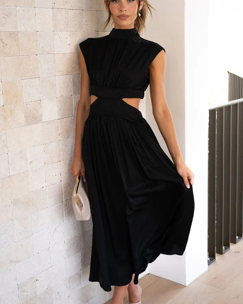 Elegant High Neck Maxi Dress