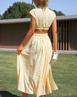 Elegant High Neck Maxi Dress