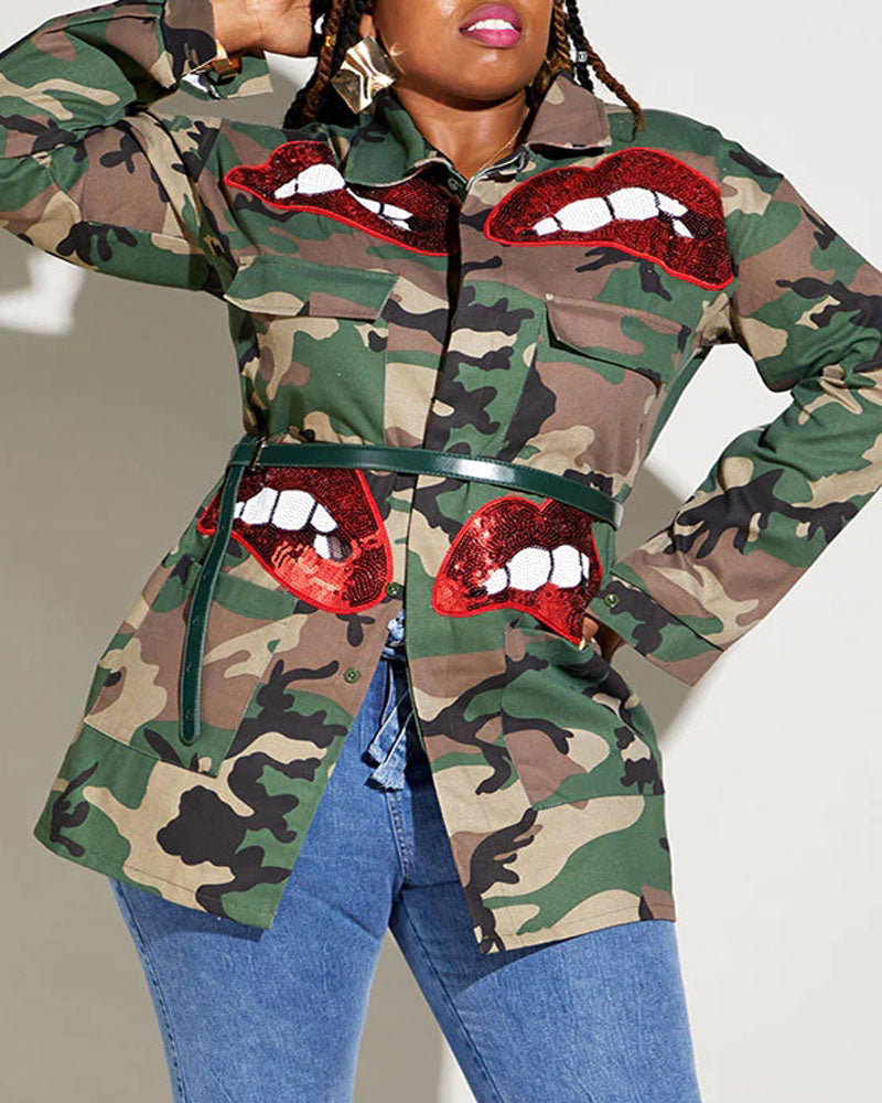 Camo Lip Service Jacket