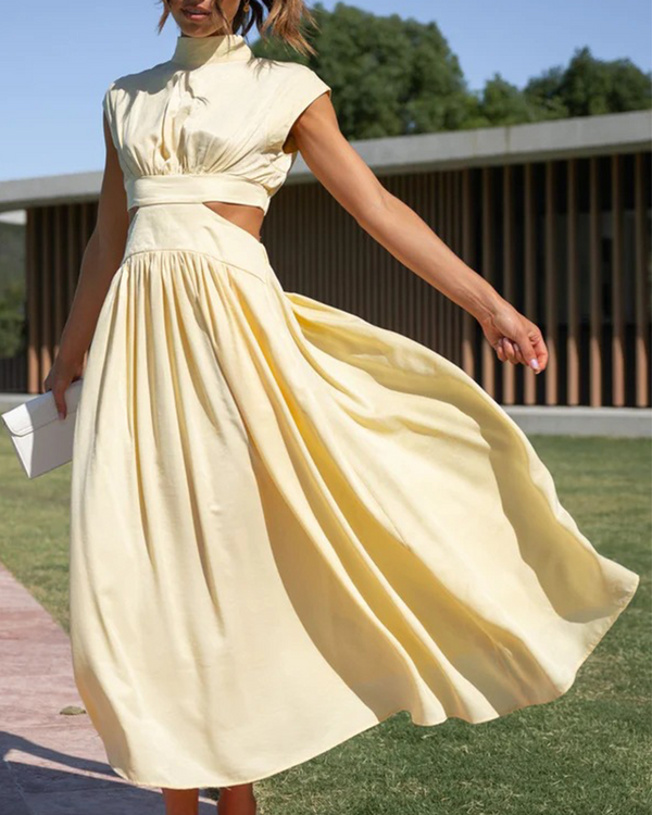 Elegant High Neck Maxi Dress