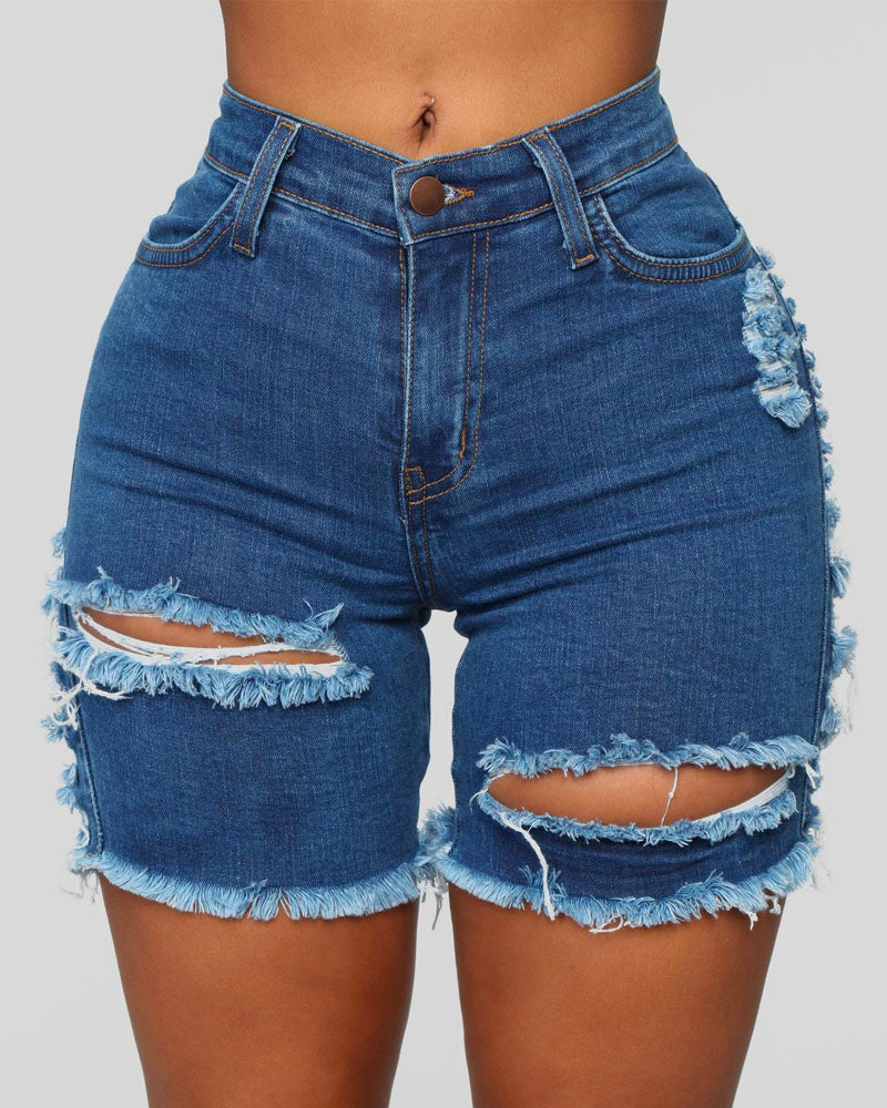 Cut Them Up Denim Shorts