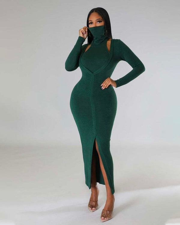 Turtleneck Sweater Dress Set