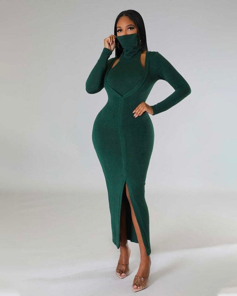 Turtleneck Sweater Dress Set